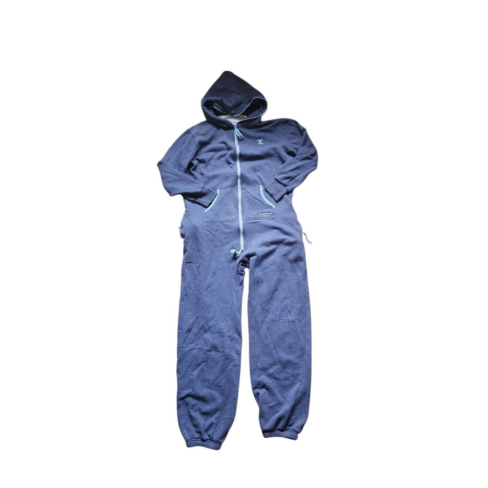 Onepiece Norwegian Original Hooded Pajama Jumpsuit Unisex M Heather Blue Flawed